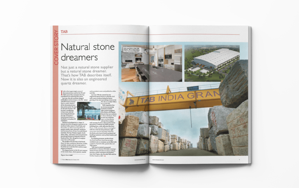 Stone Specialist Magazine (UK) – “Natural Stone Dreamers”