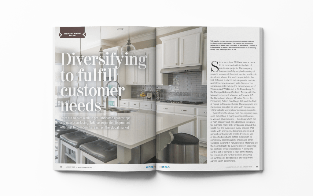 Stone World Magazine (US) – Diversifying to fulfill customer needs